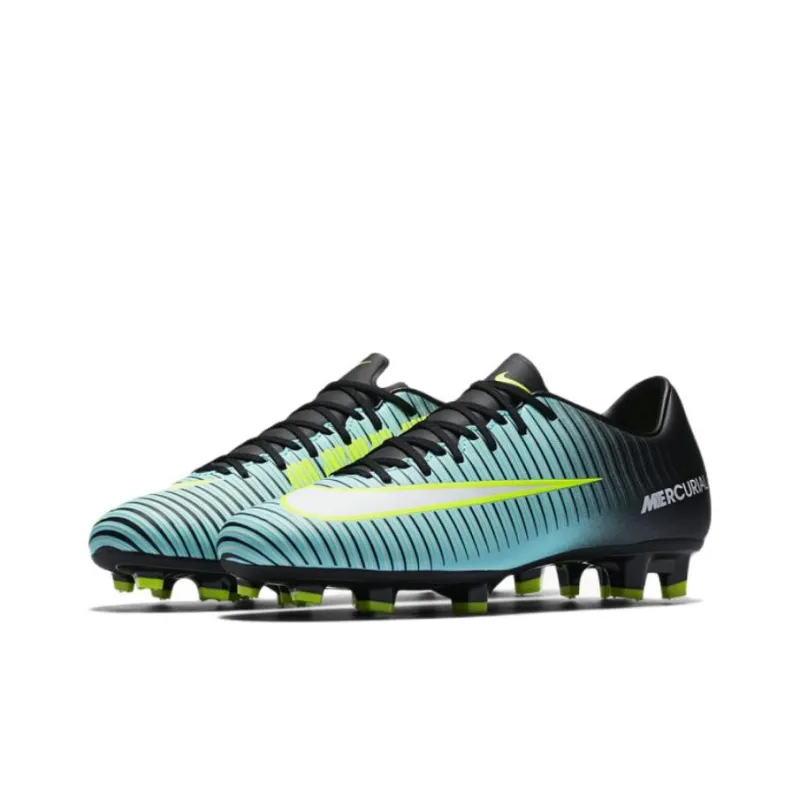 Nike Mercurial Victory Soccer Shoes Men Low-Top Black/Blue/Green/White-2