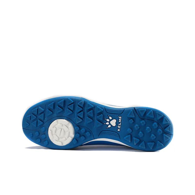 KELME TF Turf Shock Absorbers Slip Resistant, Abrasion Resistant, Breathable Soccer Shoes Unisex Colorful Blue White-3