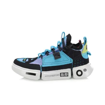 LiNing Essence ACE Vintage Basketball Shoes Women's Mid Top Black Blue Pink