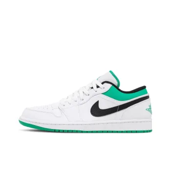 JORDAN 1 Low White Lucky Green Black
