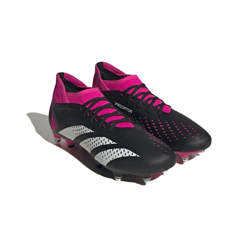 Adidas PREDATOR ACCURACY.3 Cushioning Anti-Slip And Wear-Resistant Soccer Shoes Men's Black Pink-2