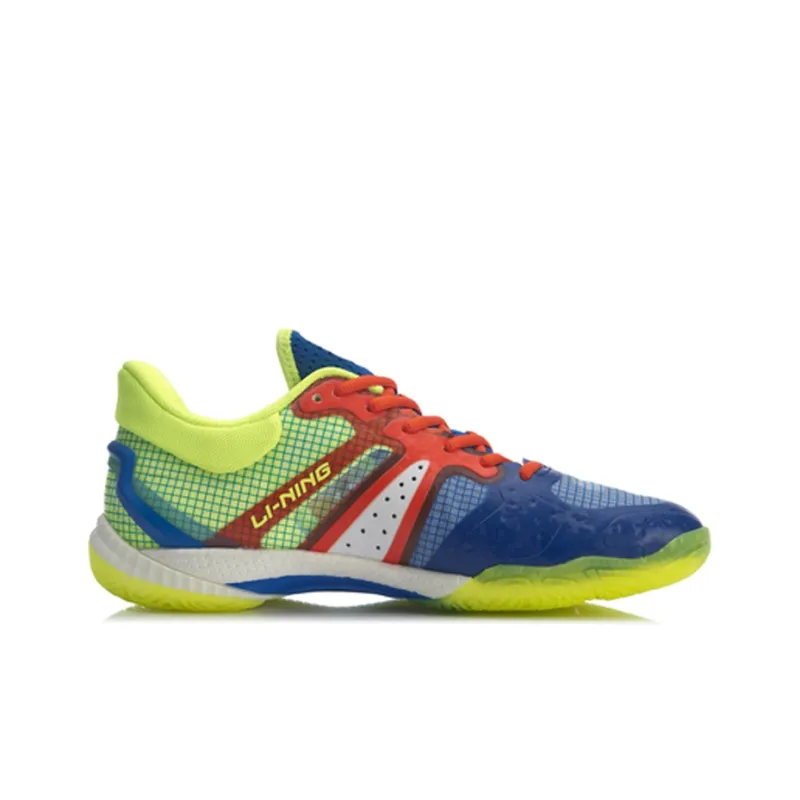 LiNing Falcon 4 Cushioned Anti Slip And Wear Resistant Lightweight Low Top Badminton Shoes Neon Yellow Green-1
