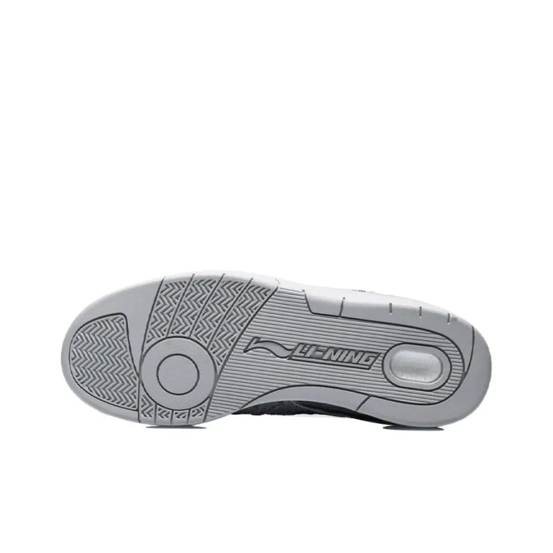 LiNing 937 Vintage Basketball Shoes Women's Low Top Gray-4