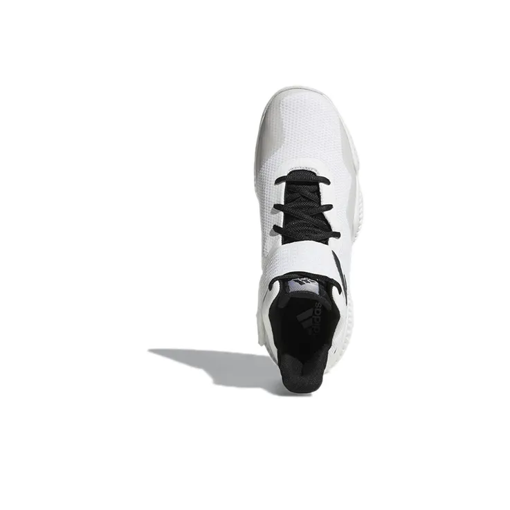 Adidas Explosive Bounce 2018 Cushioning Anti-Slip And Wear-Resistant Mid-Top Vintage Basketball Shoes Men's White Black-4
