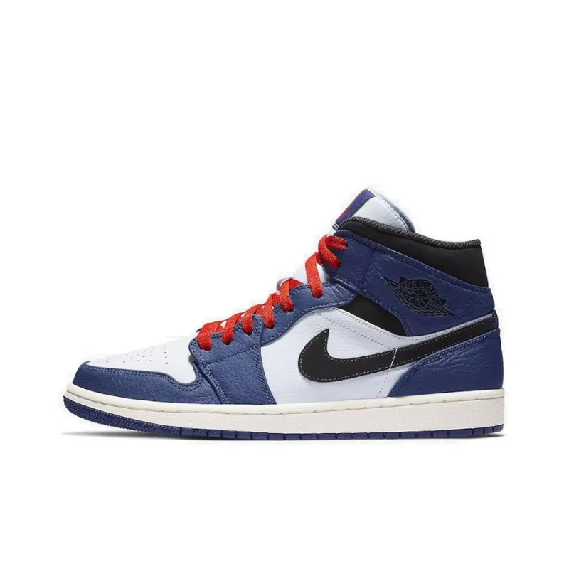 Jordan 1 Mid Deep Royal Blue Black-0