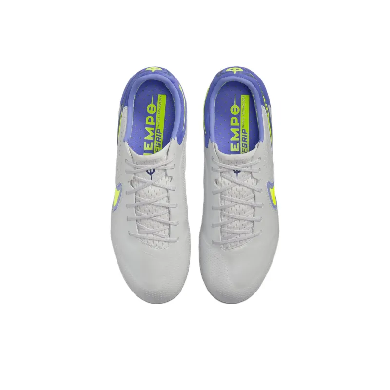 Nike Tiempo Legend 9 Elite Hg Hard Ground Low Top Soccer Shoes Grey/Blue/Green-3