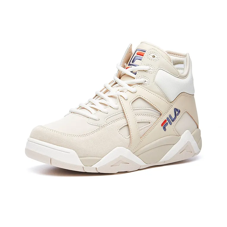 FILA Cage High-Top Vintage Basketball Shoes Men's Light Yellow-1