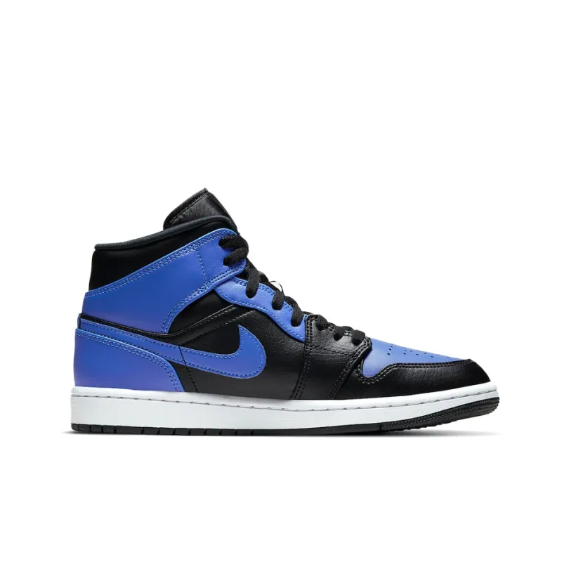 Jordan 1 Mid Hyper Royal Tumbled Leather-1