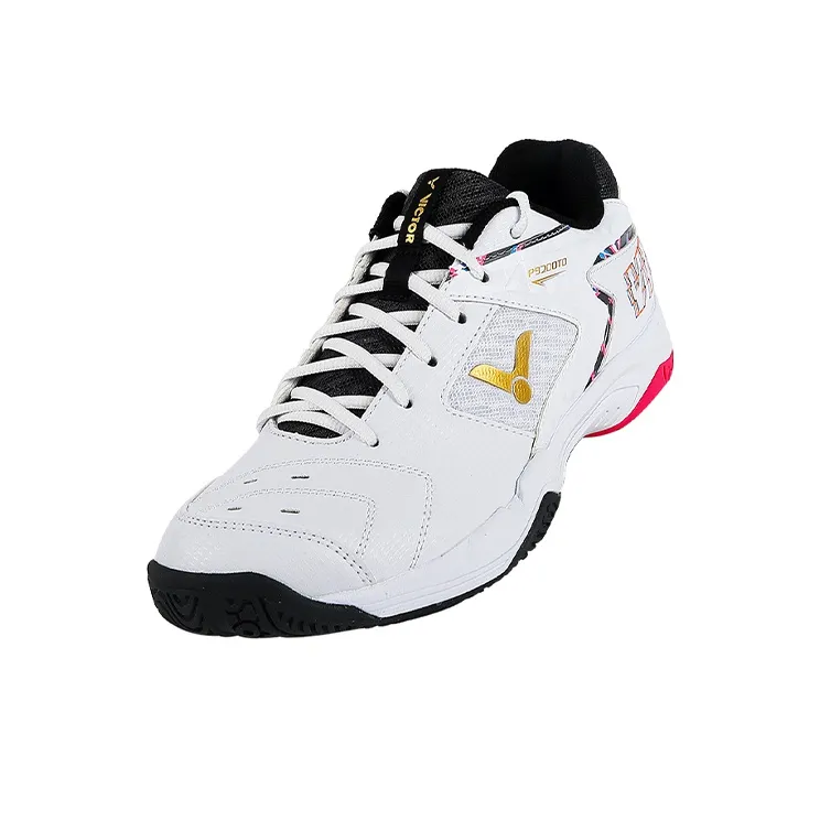 VICTOR 9200 Packs Cushioning Anti Slip And Wear Resistant Low Top Badminton Shoes Unisex White Pink-2