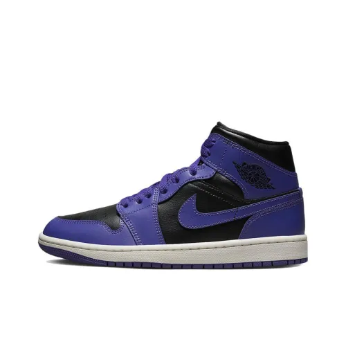 Jordan 1 Mid Purple Black Women's