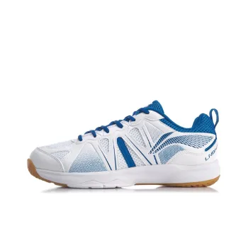 LINING Racetrack Encounter Badminton Shoes Unisex Low-Top White Blue