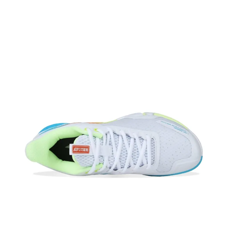 LINING Badminton Shoes Unisex Low Top Standard White/Yellow/Blue-2
