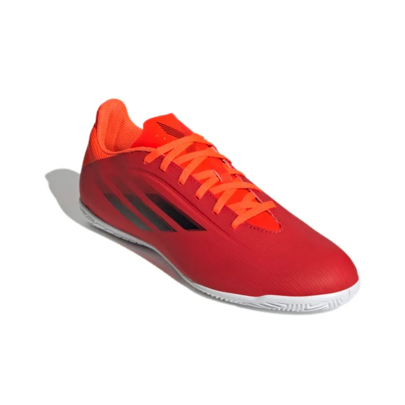 Adidas X Speedflow .4 Indoor Boots Breathable Slip Resistant Soccer Shoes Men's Red Black-2