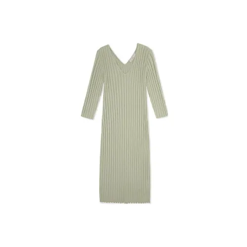 GUESS Long-Sleeved Dresses Women's Light Green