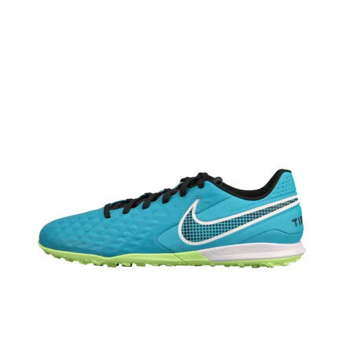 Nike Tiempo Legend 8 Soccer Shoes Unisex Low-Top Teal/Luminous Green Yellow/White