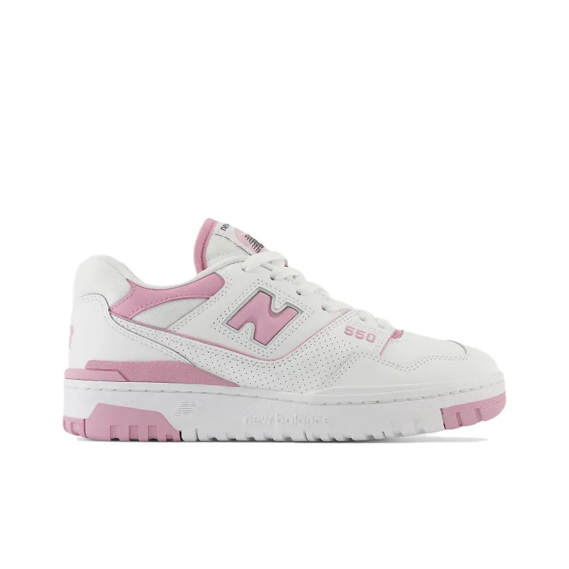 New Balance 550 White Bubblegum Pink Women's-1