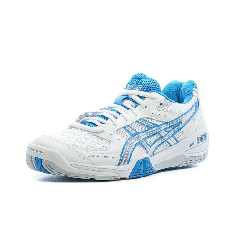 Asics Gel-Blade 4 Wear-Resistant Low-Top Badminton Shoes Women's White-2