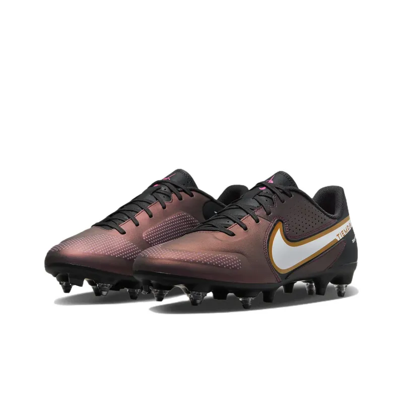 Nike Tiempo Legend 9 Academy SG Pro Anti Clog Traction Soccer Shoes Purple White-2