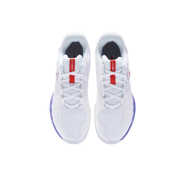 LiNing Sound Waves 2 Cushioned Slip Resistant Abrasion Resistant Low Top Badminton Shoes Unisex Standard White-3