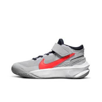 Nike Team Hustle D 10 FlyEase 'Gray Red' GS