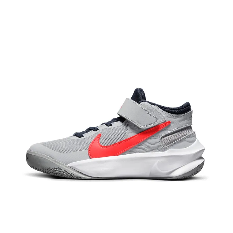 Nike Team Hustle D 10 FlyEase 'Gray Red' GS-0