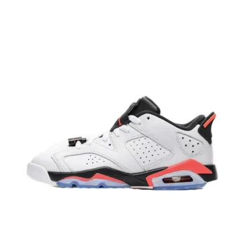 JORDAN 6 Retro Low White Infrared 23 Black GS