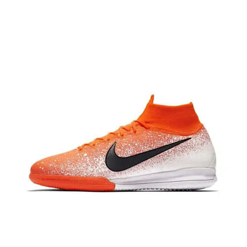 Nike Mercurial Superfly 6 Soccer Shoes Men Mid-Top Orange/White/Black