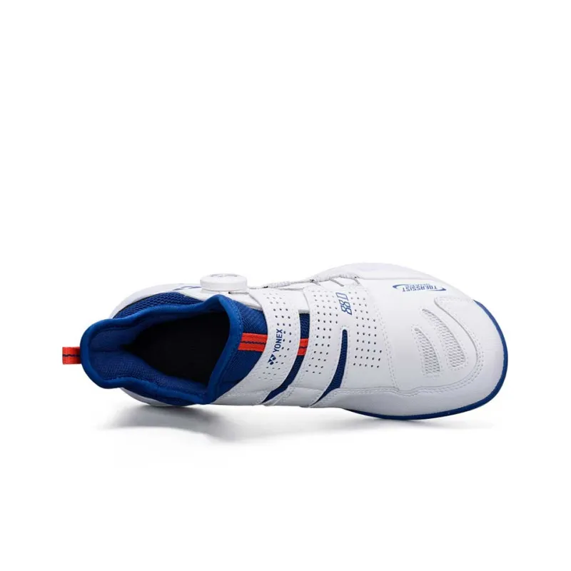 YONEX Power Cushion Lightweight Cushioning Low Top Badminton Shoes Unisex White Blue-2