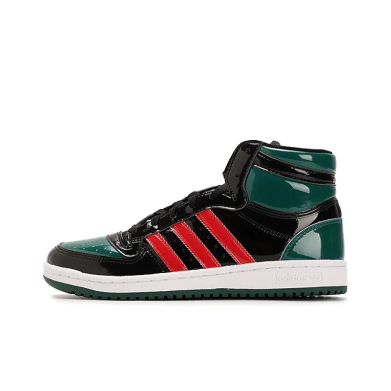 Adidas Top Ten Black Green Red Patent-0