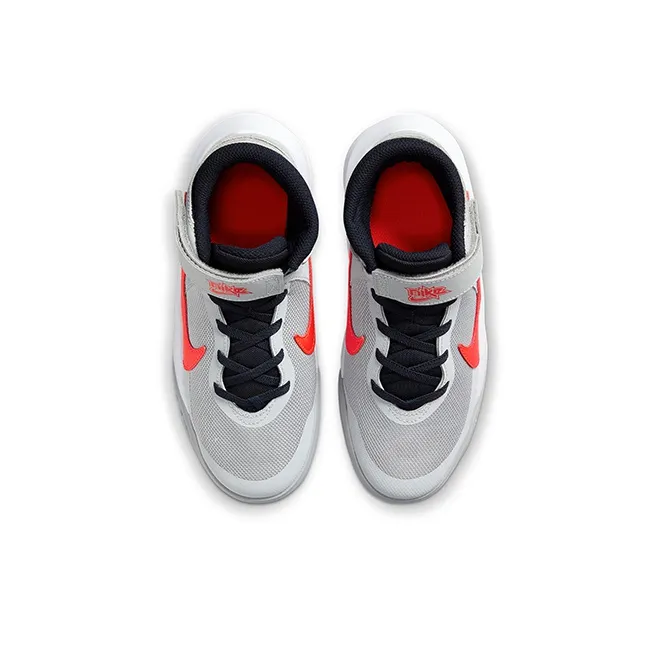 Nike Team Hustle D 10 FlyEase 'Gray Red' GS-3