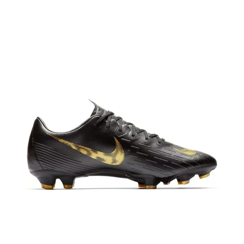 Nike Vapor 12 Pro Fg Black Metallic Vivid Gold-1