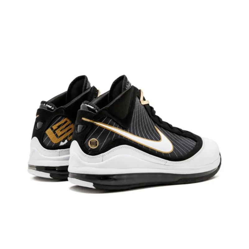 Nike LeBron 7 Black/White Metallic Gold-2