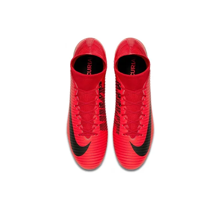 Nike Mercurial Victory FG Rubber Long Studs Cushioning Anti-Slip And Wear-Resistant Soccer Shoes Men's Red Black-3