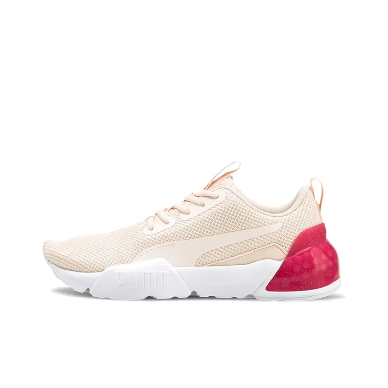 PUMA Cell Vorto Vorto Gleam Cushioned Wear-Resistant Lightweight Low-Top Training Shoes Women's Khaki Red White-0