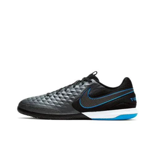 Nike Tiempo Legend 8 Soccer Shoes Unisex Low-Top Black Blue