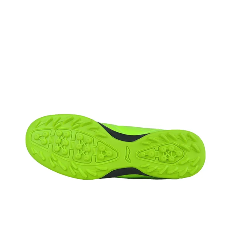 LINING Soccer Shoes Men Low Top Neon Bright Green/New Basic Black-4