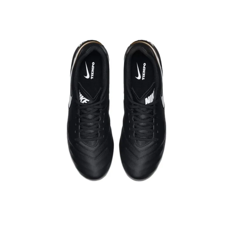 Nike Tiempo Genio II Leather Firm Ground 'Black White Gold'-2