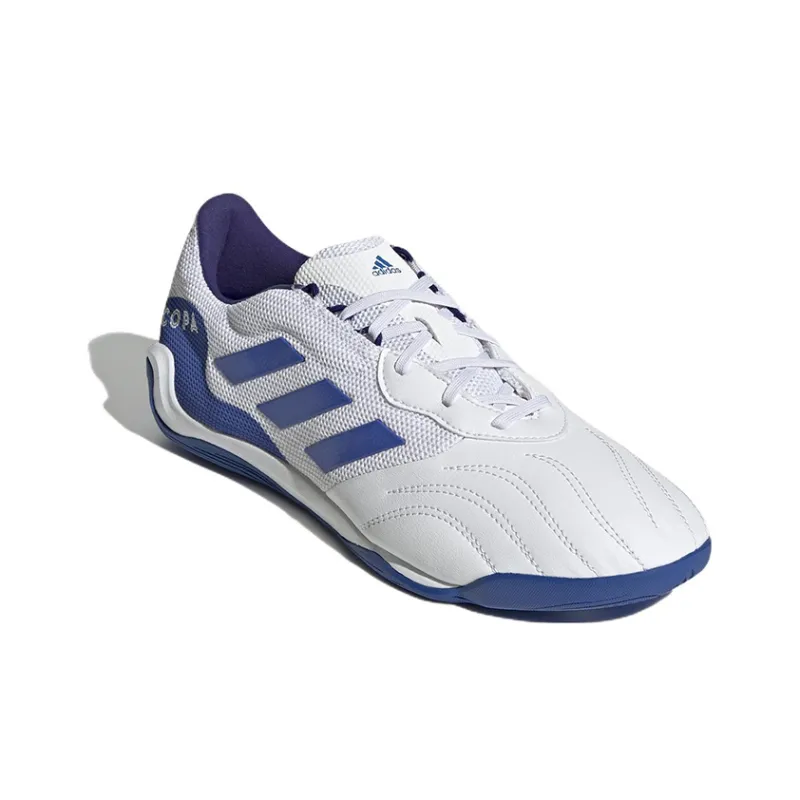 Adidas Copa Sense.3 IC/IN Indoor Anti-Slip Wear-Resistant Soccer Shoes Men's White Blue-2