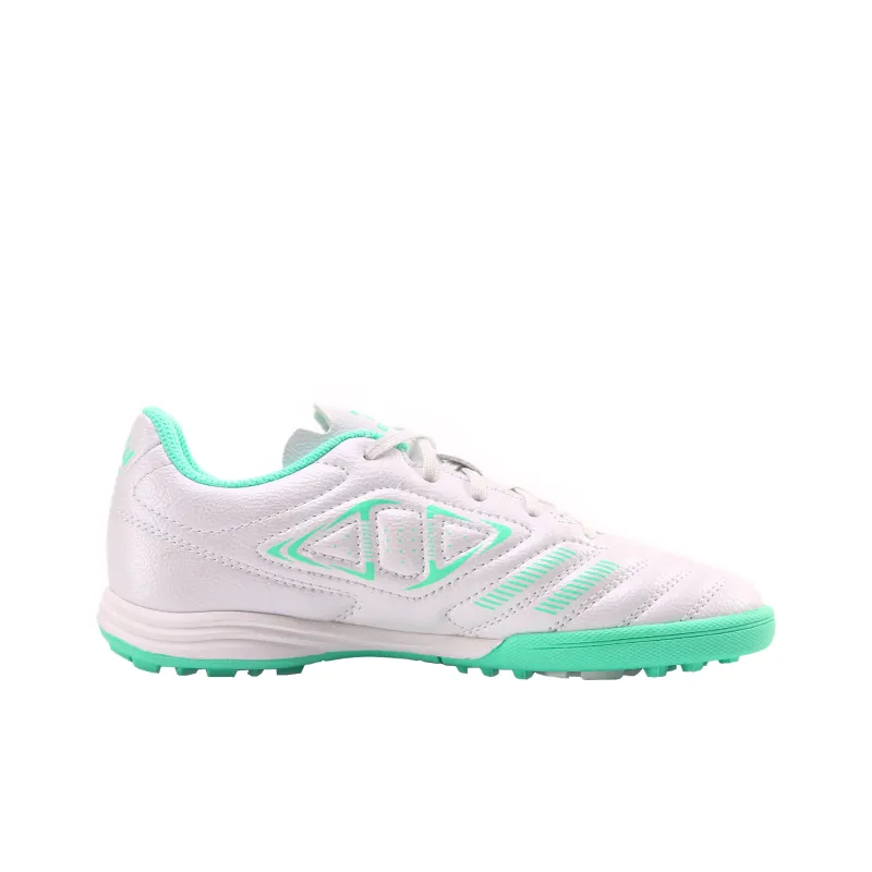 KELME TF Turf Shock Absorbers Slip Resistant, Abrasion Resistant, Breathable Soccer Shoes Unisex White Green-1