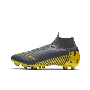 Nike Mercurial Superfly 6 Soccer Shoes Men Mid Top Gray/Yellow