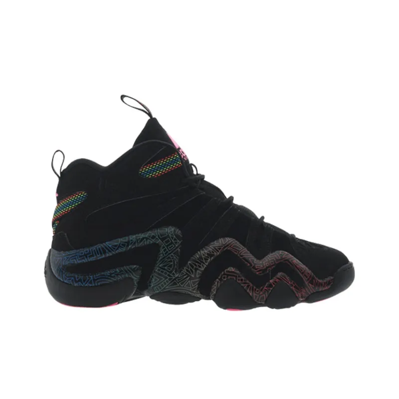 Adidas Crazy 8 Cushioned Slip Resistant Mid Top Vintage Basketball Shoes Men's Black Laser-1