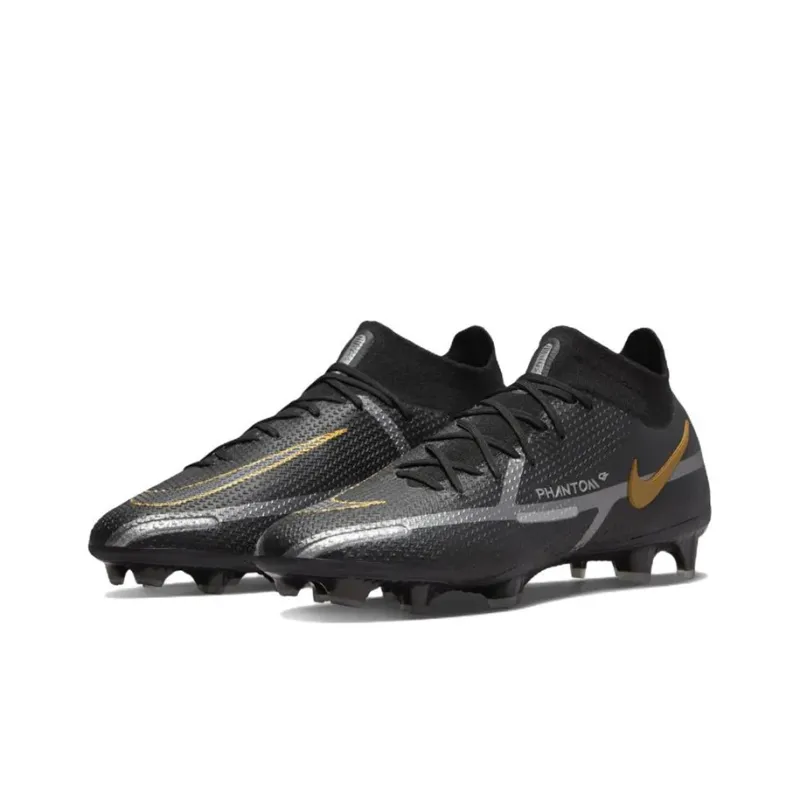 Nike Phatnom GT2 Elite Df Fg Black Metallic Gold-2