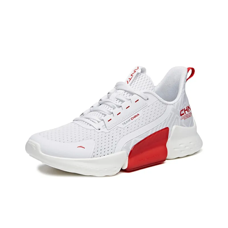 Anta Variety Training Collection Shock Absorbers With Slip Resistant Features Low Top Training Shoes Men's White Red-2