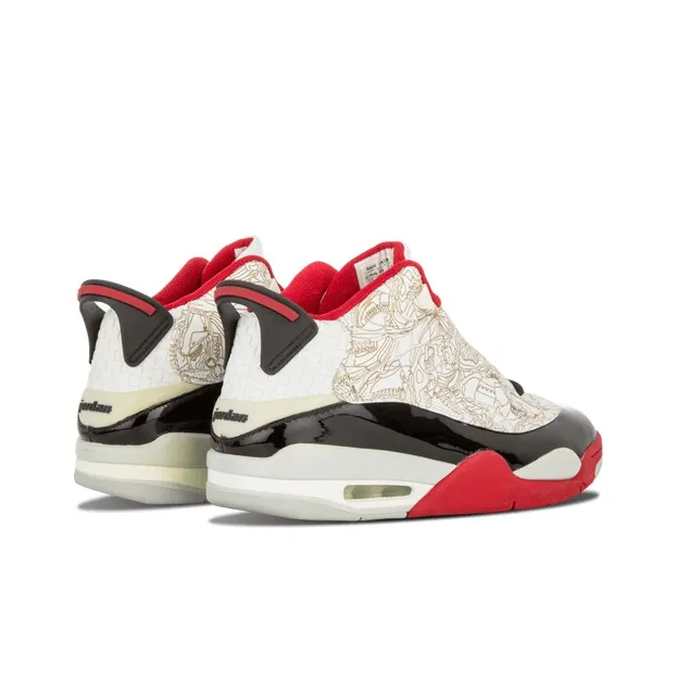 Jordan Dub Zero White Black Varsity Red-1