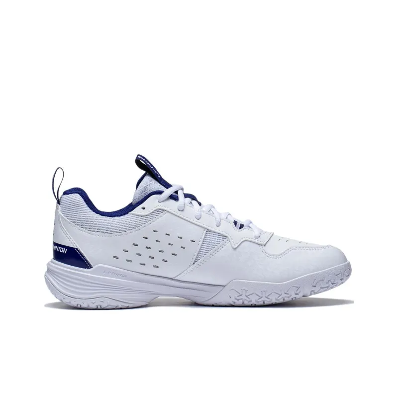 LiNing Ace V Collection Anti Slip And Wear Resistant Breathable Low Top Badminton Shoes Unisex White Blue-1