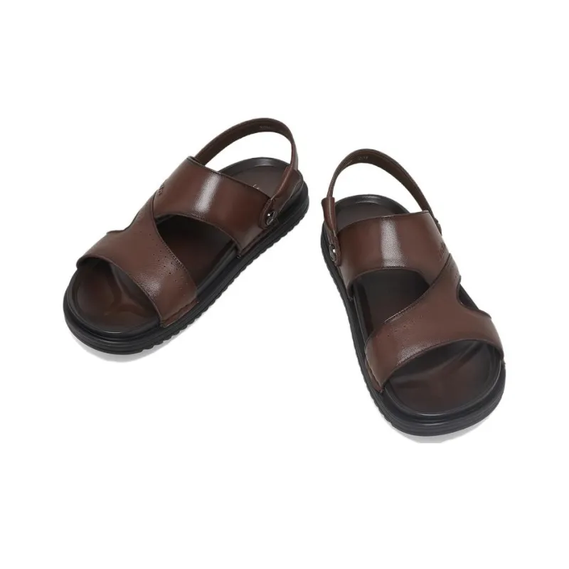 BATA Beach Sandals Men Brown/Black-2
