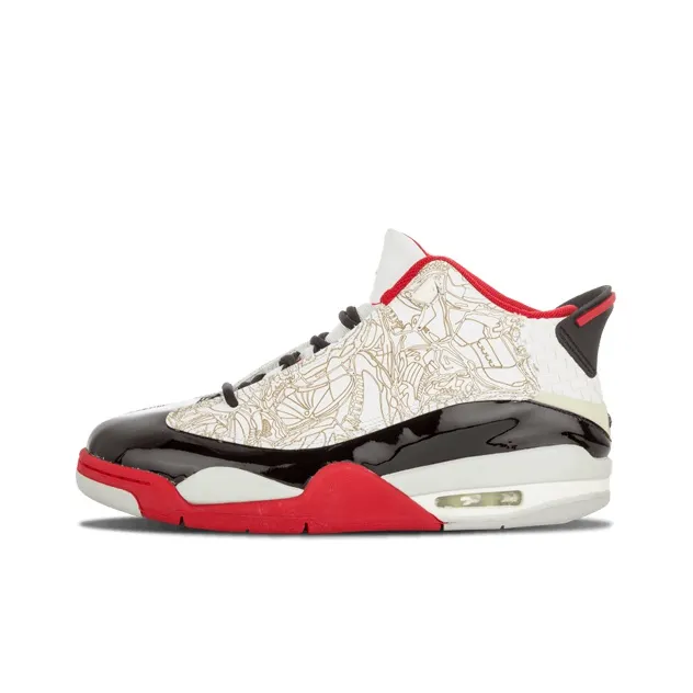 Jordan Dub Zero White Black Varsity Red-0
