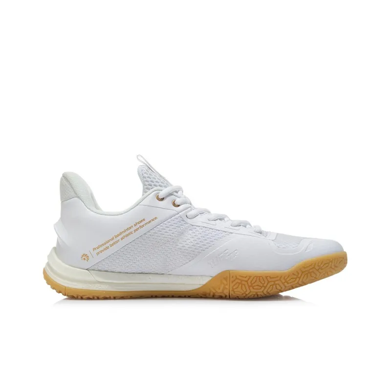 LiNing SE Shock Absorbers Slip Resistant, Abrasion Resistant, Breathable Low Top Badminton Shoes Men's White-1