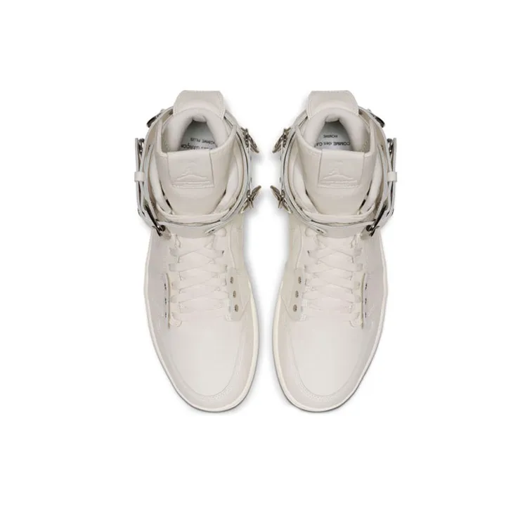 Comme Des Garçons X Jordan 1 Retro Strap High White-3