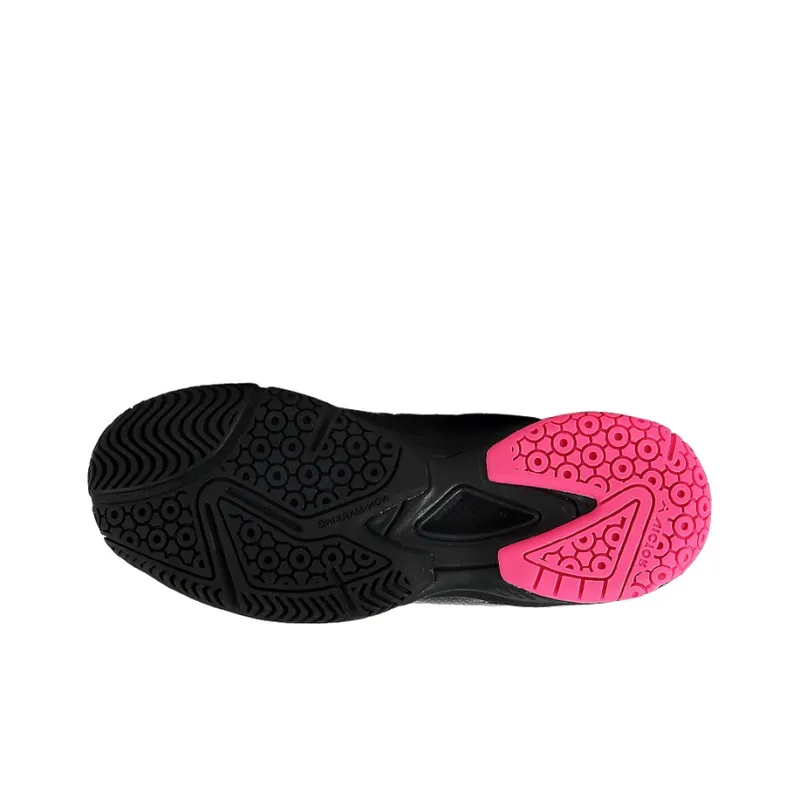 VICTOR Cushioned Slip Resistant Abrasion Resistant Breathable Low Top Badminton Shoes Unisex Black Pink-3